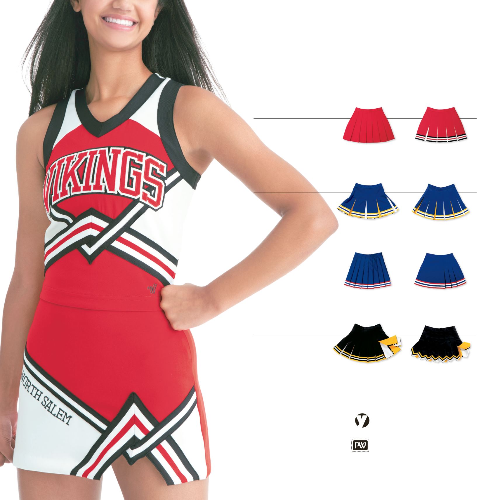 a-line varsity skirt